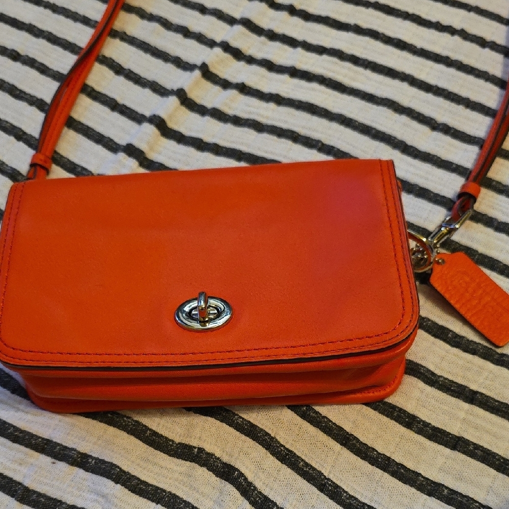 Coach Red Crossbody Bag with Tassel - Picture 2 of 10